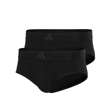 【adidas 愛迪達】男士 低腰彈性內褲二件組 ACTIVE FLEX COTTON 3 STRIPES LOW RISE BRIEF