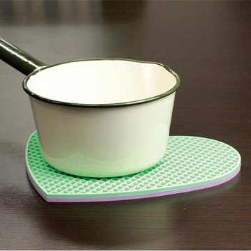 SOSO 心形隔熱墊 粉紅 X 蘋果綠