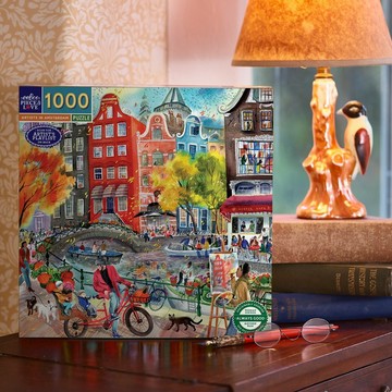 eeBoo 1000片拼圖 - Artists in Amsterdam 阿姆斯特丹的藝術家