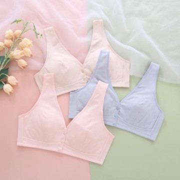 前扣少女大碼莫代爾棉質薄款文胸透氣罩杯海背心式無鋼圈學生內衣