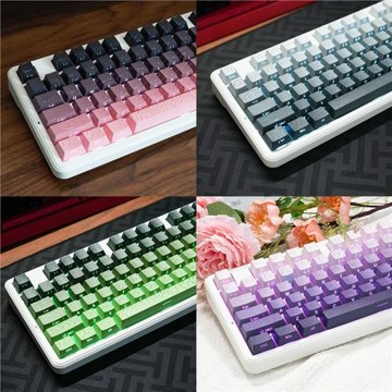 等高線4.0線條透光斷點鍵帽側面字符透光加厚PBT雙色注塑鍵帽盒裝