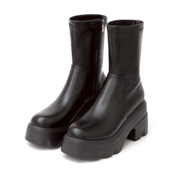 D+AF 演唱會必備9.5cm輕量厚底瘦瘦短靴