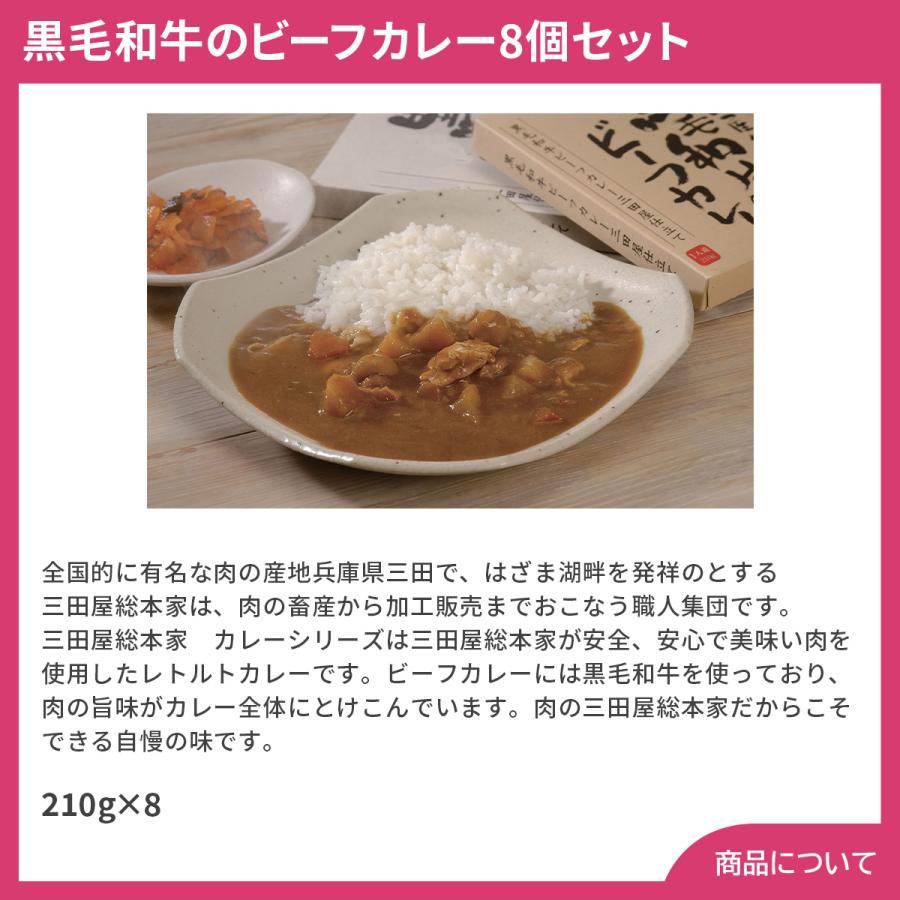 三田屋総本家 黒毛和牛のビーフカレー8個セット プレゼント ギフト 内祝 御祝 贈答用 送料無料 お歳暮 御歳暮 お中元 御中元