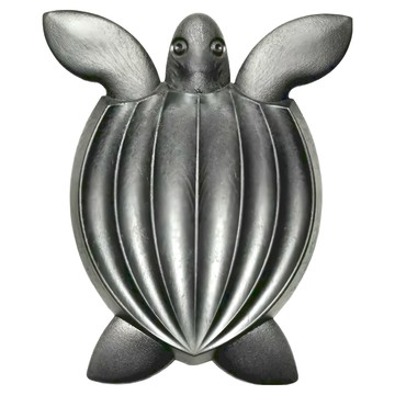 QUALy LEATHERBACK TURTLE COASTER皮革海龜 杯墊  黑色  11.5 x 13.7 x 1cm  1個