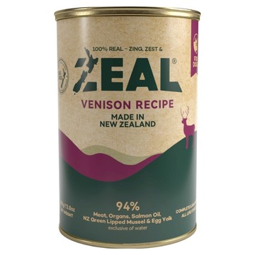 ZEAL 真致 全齡犬野牧無穀94%鮮肉主食狗罐  野牧鹿  390g  1罐