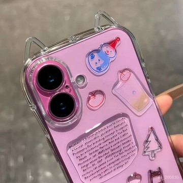 ✨限時下殺✨藝術滴膠雪人適用iPhone16/15promax透明蘋果14高級13手機殻12/11