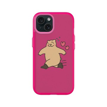 iPhone 15 Clear 粉漾桃 - 咻咻熊 XiuXiubear - biu熊