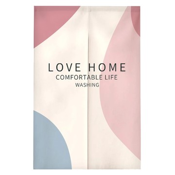 小清新造型門簾  120 x 85cm  莫藍迪粉