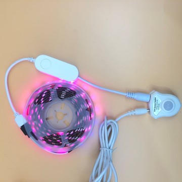 LED燈帶 LED燈條 裝飾燈 連接可裁剪低壓12V燈帶5050RGB七彩床頭燈人體紅外感應燈涂鴉控制器起夜燈