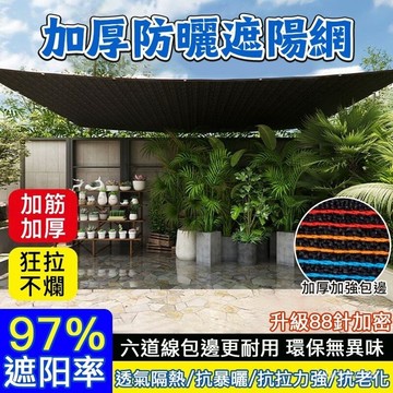 【遮陽網】訂製款 88針 抗老化黑色遮陽網 抗紫外線 包邊遮陽網 防曬網 隔熱網 加密加厚樓頂陽台庭院家用農用大棚