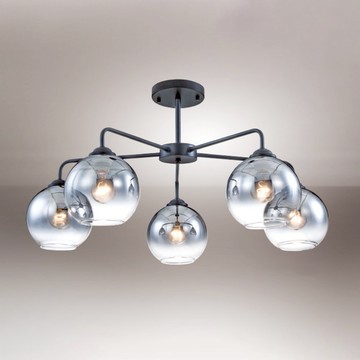 E27工業風半吸頂五燈 B102-13-63205