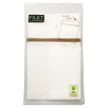 MOTHER-K 無螢光洗衣網 細密雙層網狀面料 半自動拉鍊  白色 + 咖啡色  1包