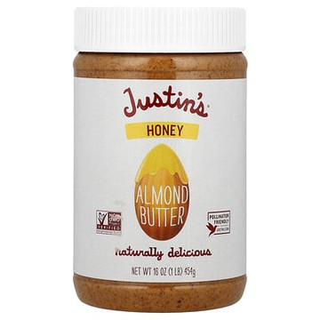 Justin's Nut Butter, 蜂蜜杏仁醬，16 盎司（454 克）