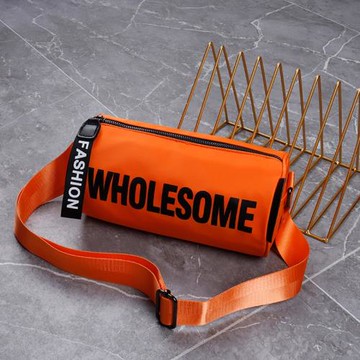 包包女防水牛津布印花休閑小圓包