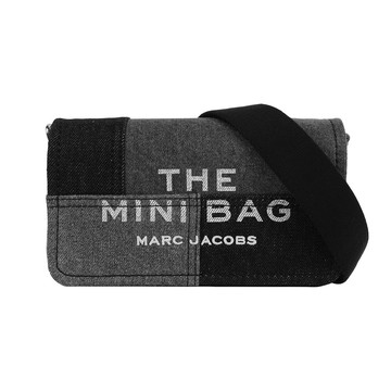 [平輸]MARC JACOBS The Denim 棉質牛仔迷你翻蓋包(黑色)