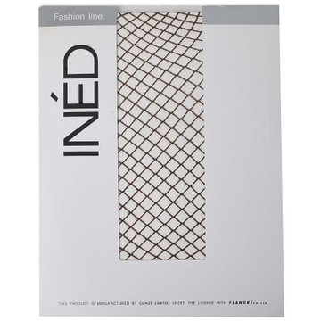 INED 日本製品牌素雅大漁網花紋褲襪(咖啡色/M-L)