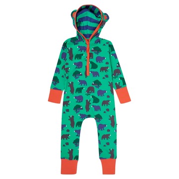 Piccalilly 皮卡儷儷 有機棉嬰幼兒連帽連身衣 (山熊) 18-24個月  18~24個月