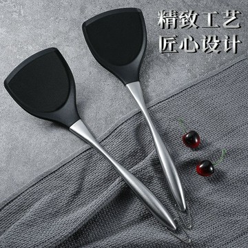 🌸好貨優選🌸硅膠鍋鏟 不沾鍋鍋鏟 炒菜勺 炒菜鏟 廚房用具  煎鏟 廚房用品 不鏽鋼鍋鏟 鍋鏟 廚房用具 耐高溫