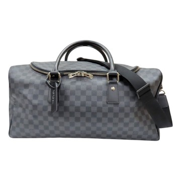 LOUIS VUITTON LV 路易威登 黑色 棋盤格帆布 Roadster 50 波士頓包 兩用包 No Key N48189 【二手名牌BRAND OFF】