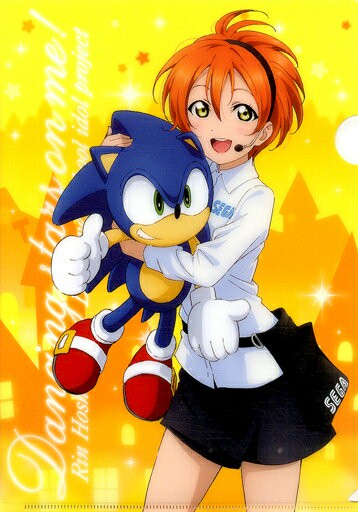 B10.星空凜&音速(背景黃色)A4文件夾LOVELIVE！×SegaSega工作人員形象女孩凜就任紀念！活動品