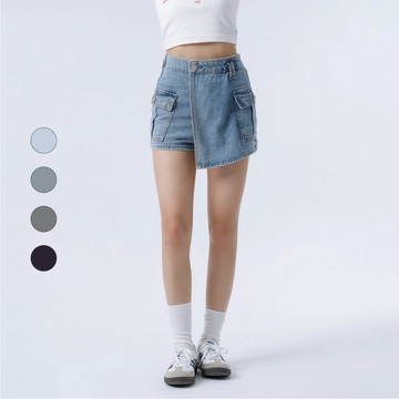 50% Fifty Percent｜髒髒丹寧工裝褲裙｜02563150001