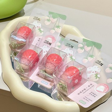 秋冬季草莓 溫變倍護潤脣膏 滋潤保溼 淡化脣紋 學生 女脣部護理 潤脣膏