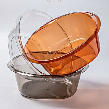 加厚透明洗臉盆 洗衣盆 掛孔麵盆 洗手盆 麵盆 臉盆 洗腳盆 水盆 洗菜盆 浴室收納盆 盆 盥洗盆 塑膠盆 儲水盆