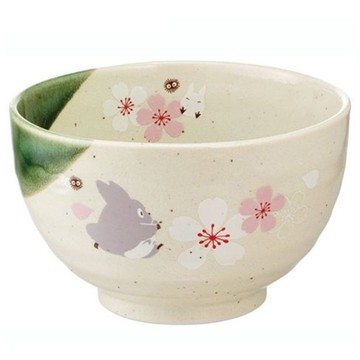 Skater TOTORO 美濃燒陶瓷碗 12.8*8cm  和風 櫻 白色  1個