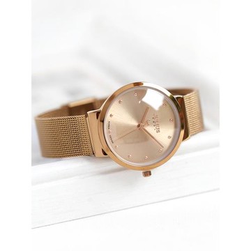 聚利時正品時尚百搭日歷簡約表盤學生男女同款防水石英表情侶腕表