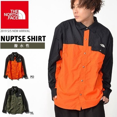 ヌプシシャツ The North Face ザ ノースフェイス Nuptse Shirt ヌプシシャツ メンズ オレンジ 長袖シャツ 撥水 Nr 通販 Lineポイント最大get Lineショッピング