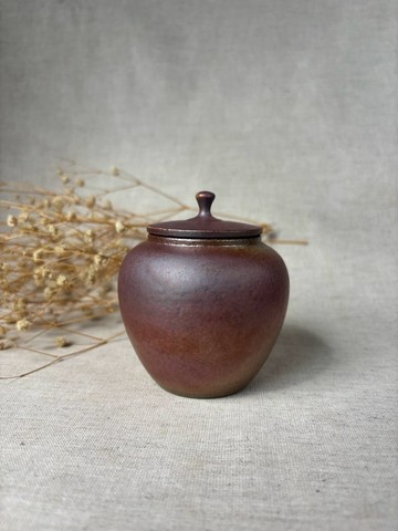 柴窯玫瑰金小茶罐-A