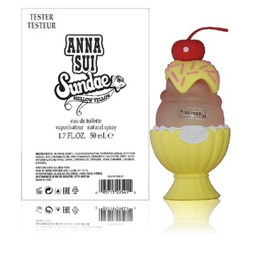 Anna Sui Sundae Mellow Yellow 果漾聖代淡香水-樂夏百香 50ml Tester 包裝(原廠公司貨)