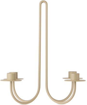 ferm LIVING 棕色 Sway 烛台