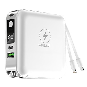 Kinyo 7in1雙線夾心萬用充 Type-C + Lightning  KPB-2650  白色