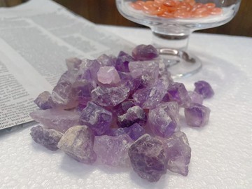 能量擺件 紫水晶 原礦 碎石 原石 擴香招財消𥔵 100克