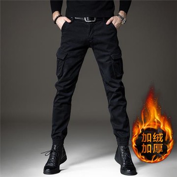 貴色2025年秋季新款高端工裝褲男寬松黑色潮流美式直筒休閑長褲男