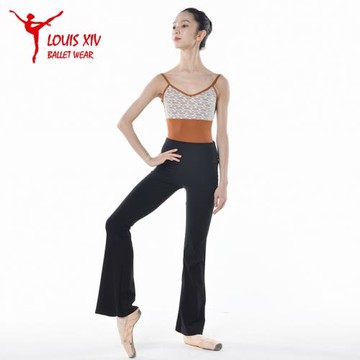 LOUIS XIV 芭蕾舞蹈練功褲形體服女修身微喇高腰直筒基訓長褲
