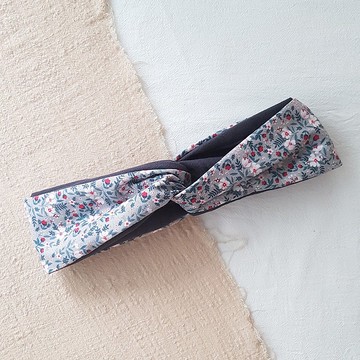 謎花 碎花 交叉髮帶/髮飾