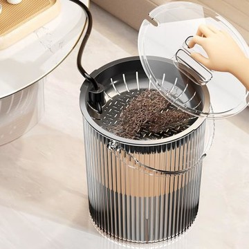 簡約茶水桶廢水桶帶排水管干濕分離茶葉簍茶臺茶具配件可當水桶用
