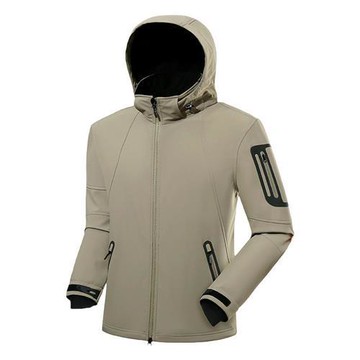 【巴黎精品】衝鋒衣防風夾克-防水加絨連帽高領男外套3色a1he30