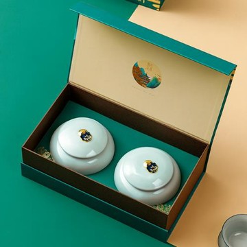 綠茶瓷罐包裝盒空禮盒中國風紅茶禮盒裝空盒龍井茶葉包裝通用