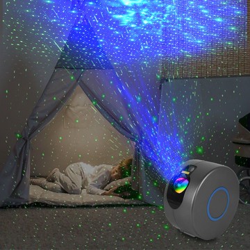 免運 可開發票 投影燈 氛圍燈 七彩極光星空投影燈3d視覺滿天星云激光投影儀蹦迪燈家用小夜燈 快速出貨