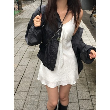 ˏˋ 𝐻𝑒𝑦 𝑆𝑝𝑟𝑖𝑛𝑔 - ̗̀ 🌷⛅️ ̖́‎韓國chic 夏日 肌理感 飄帶 連衣裙 洋裝女