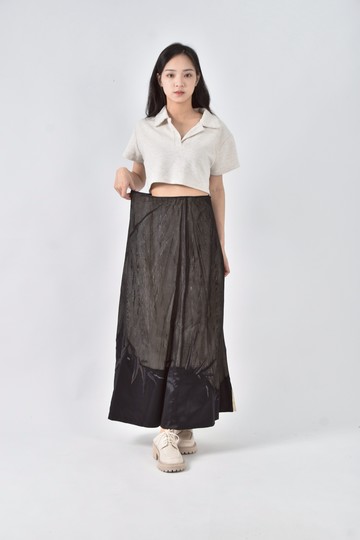 (L) shiatzy chen秋冬棉質純棉刺繡綠色長裙