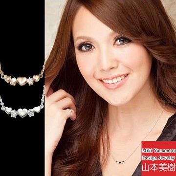 山本美樹 心鑽相隨 愛心奧地利水晶鑽項鍊(MIT)