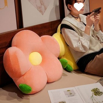 花朵抱枕靠背墊子沙發客廳靠墊辦公室護腰墊午睡枕頭學生床上靠枕