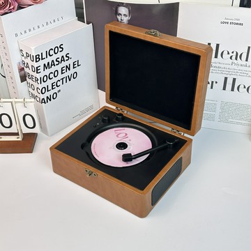 CD機 音響CD機 家用CD播放機 巴音盒復古cd機皮質音箱一體機發燒級cd播放機專輯播放器好物