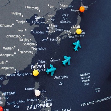 UMade 訂製地圖專用 飛機地標磁鐵 12個 聖誕送禮推薦