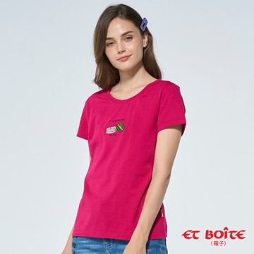 【新年爆殺價↘$388】巴黎美食家系列短TEE(桃紅) -  BLUE WAY ET BOîTE 箱子