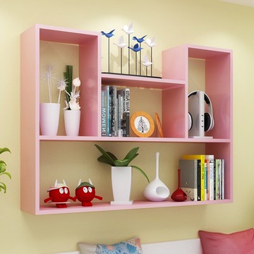 格子牆壁書架 掛牆上格子創意壁櫃懸掛書架置物書房臥室儲物書櫃牆壁掛客廳簡『XY14625』